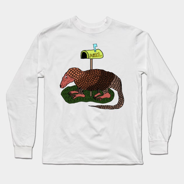 pangolin by mail box Long Sleeve T-Shirt by Catbrat